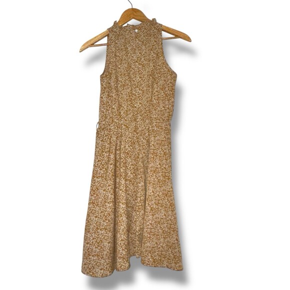 Waist-Defined Floral Hater Midi Dress WOMEN S Sleeveless Cottagecore Spring - Picture 5 of 16